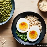 단백질 보충제 종류 및 효능 - A modern kitchen scene featuring a diverse array of protein sources on a wooden countertop: a glass ...